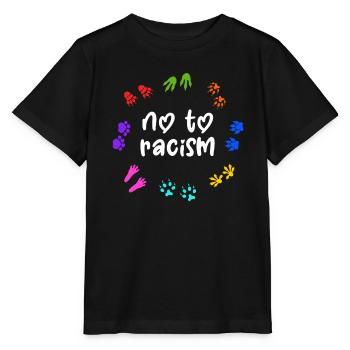 contre le racisme, contre la droite, contre les nazis, l’amour - T-shirt bio MINI CREATOR Stanley/Stella Enfant - noir - Devant - Mikhail (115cm)