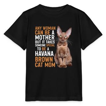 Katze Havanna Braun Geschenk - Stanley/Stella Kinder T-Shirt MINI CREATOR  - Schwarz - Vorne - Mikhail (115cm)
