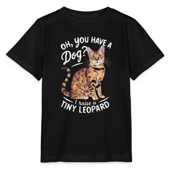 Katze Winzig Leopard Geschenk - Stanley/Stella Kinder T-Shirt MINI CREATOR  - Schwarz - Vorne - Mikhail (115cm)