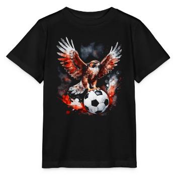 Turul Fußball Bunt Ungarn Tier Design Print - Stanley/Stella Kinder T-Shirt MINI CREATOR  - Schwarz - Vorne - Mikhail (115cm)