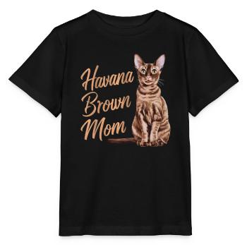 Katze Havanna Braun Geschenk - Stanley/Stella Kinder T-Shirt MINI CREATOR  - Schwarz - Vorne - Mikhail (115cm)