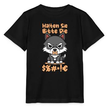 Wolf please shut up - Stanley/Stella MINI CREATOR Kids’ T-Shirt - black - Front - Mikhail (115cm)