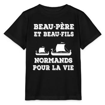 Schwiegervater und Schwiegersohn Normandie Normandie Team - Stanley/Stella Kinder T-Shirt MINI CREATOR  - Schwarz - Vorne - Mikhail (115cm)