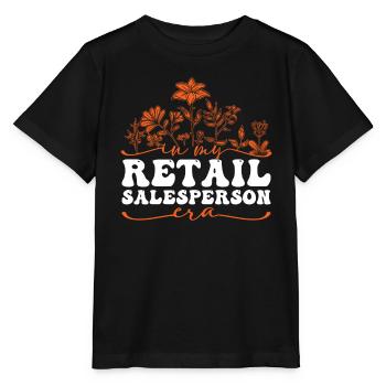 In My Retail Salesperson Era Blumenmotiv - Stanley/Stella Kinder T-Shirt MINI CREATOR  - Schwarz - Vorne - Mikhail (115cm)