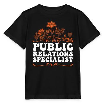 In My Public Relations Specialist Era - Stanley/Stella Kinder T-Shirt MINI CREATOR  - Schwarz - Vorne - Mikhail (115cm)