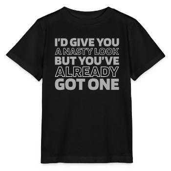 Schwarzer Humor Funny Quote Saying - Stanley/Stella Kinder T-Shirt MINI CREATOR  - Schwarz - Vorne - Mikhail (115cm)