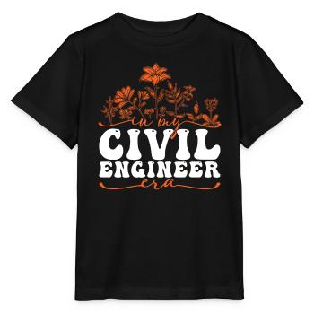 Dans mon Génie Civil Époque Motif Floral - T-shirt bio MINI CREATOR Stanley/Stella Enfant - noir - Devant - Mikhail (115cm)