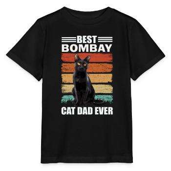 Bombay Dad Cat - T-shirt bio MINI CREATOR Stanley/Stella Enfant - noir - Devant - Mikhail (115cm)