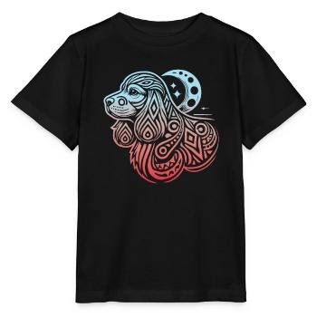 Cocker Spaniel Tribal Moon Phases - Stanley/Stella MINI CREATOR Kids’ T-Shirt - black - Front - Mikhail (115cm)