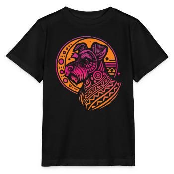 Tribu Schnauzer Phases de Lune - T-shirt bio MINI CREATOR Stanley/Stella Enfant - noir - Devant - Mikhail (115cm)