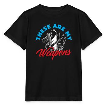 Barber Herren Friseur Frisör - Stanley/Stella Kinder T-Shirt MINI CREATOR  - Schwarz - Vorne - Mikhail (115cm)