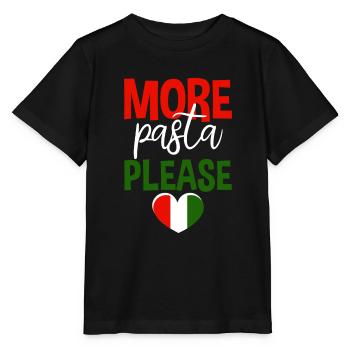 More Pasta Please 4 - Stanley/Stella Kinder T-Shirt MINI CREATOR  - Schwarz - Vorne - Mikhail (115cm)