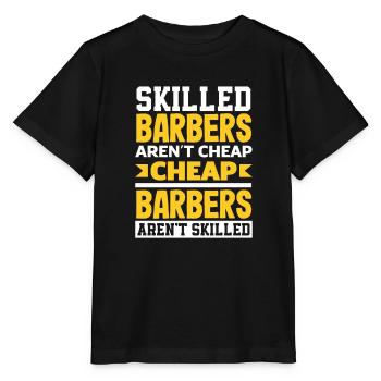Barber Herren Friseur Frisör - Stanley/Stella Kinder T-Shirt MINI CREATOR  - Schwarz - Vorne - Mikhail (115cm)