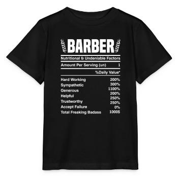 Barber Herren Friseur Frisör - Stanley/Stella Kinder T-Shirt MINI CREATOR  - Schwarz - Vorne - Mikhail (115cm)