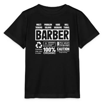 Barber Herren Friseur Frisör - Stanley/Stella Kinder T-Shirt MINI CREATOR  - Schwarz - Vorne - Mikhail (115cm)
