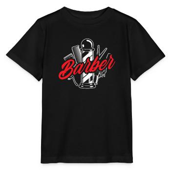Barber Herren Friseur Frisör - Stanley/Stella Kinder T-Shirt MINI CREATOR  - Schwarz - Vorne - Mikhail (115cm)