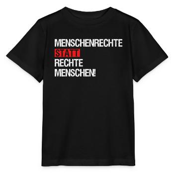 contre le racisme, contre la droite, contre les nazis, l’amour - T-shirt bio MINI CREATOR Stanley/Stella Enfant - noir - Devant - Mikhail (115cm)