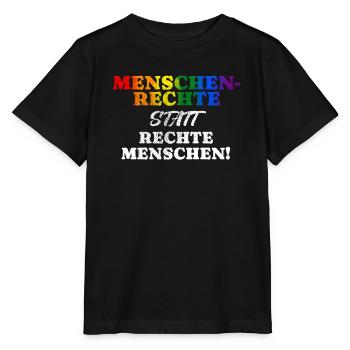 contre le racisme, contre la droite, contre les nazis, l’amour - T-shirt bio MINI CREATOR Stanley/Stella Enfant - noir - Devant - Mikhail (115cm)