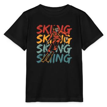 Skiing Après-ski - Stanley/Stella MINI CREATOR Kids’ T-Shirt - black - Front - Mikhail (115cm)