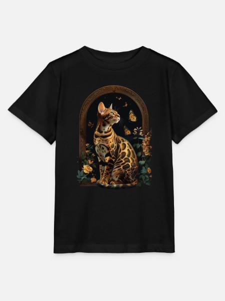 Bengalkatze - Stanley/Stella Kinder T-Shirt MINI CREATOR - Schwarz