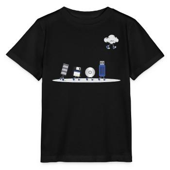 IT Geek, PC Accessories Storage Devices Evolution - Stanley/Stella MINI CREATOR Kids’ T-Shirt - black - Front - Mikhail (115cm)