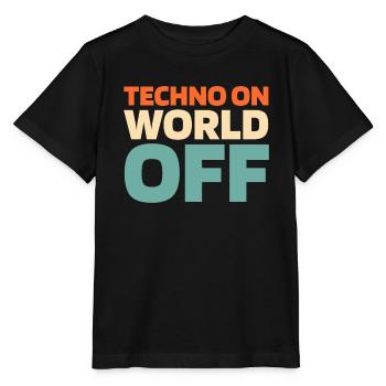 Techno Raver Techno sur World Off - T-shirt bio MINI CREATOR Stanley/Stella Enfant - noir - Devant - Mikhail (115cm)