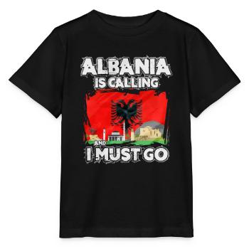 Albanie - T-shirt bio MINI CREATOR Stanley/Stella Enfant - noir - Devant - Mikhail (115cm)
