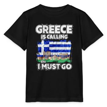 Griechenland - Stanley/Stella Kinder T-Shirt MINI CREATOR  - Schwarz - Vorne - Mikhail (115cm)