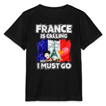 Frankreich - Stanley/Stella Kinder T-Shirt MINI CREATOR  - Schwarz - Vorne - Mikhail (115cm)