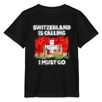 Switzerland - Stanley/Stella MINI CREATOR Kids’ T-Shirt - black - Front - Mikhail (115cm)