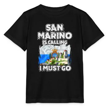 San Marino - Stanley/Stella Kinder T-Shirt MINI CREATOR  - Schwarz - Vorne - Mikhail (115cm)