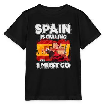 Spain - Stanley/Stella MINI CREATOR Kids’ T-Shirt - black - Front - Mikhail (115cm)
