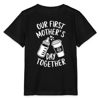 Our first Mother's Day together - Stanley/Stella MINI CREATOR Kids’ T-Shirt - black - Front - Mikhail (115cm)