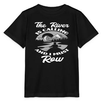 Fluss Kanu Kanufahrer - Stanley/Stella Kinder T-Shirt MINI CREATOR  - Schwarz - Vorne - Mikhail (115cm)