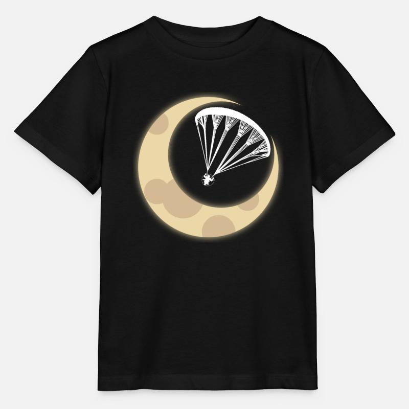 Paramoteur Lune Parapente Parapente - T-shirt bio MINI CREATOR Stanley/Stella Enfant - noir