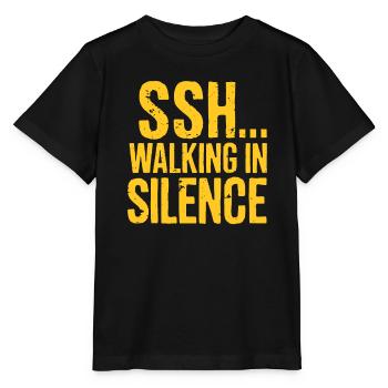SSH... Walk In Silence - Tendance de la marche silencieuse - T-shirt bio MINI CREATOR Stanley/Stella Enfant - noir - Devant - Mikhail (115cm)