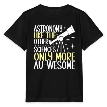Astronomie astronome - T-shirt bio MINI CREATOR Stanley/Stella Enfant - noir - Devant - Mikhail (115cm)