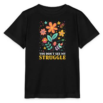 Handicap invisible : Tu ne vois pas mon combat - T-shirt bio MINI CREATOR Stanley/Stella Enfant - noir - Devant - Mikhail (115cm)
