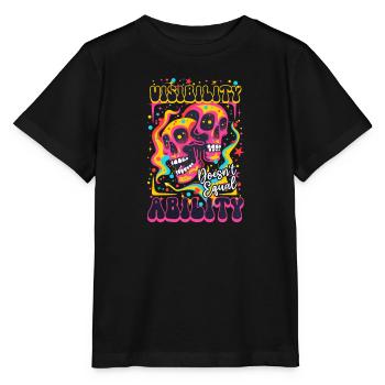 Handicap invisible Visibilité Pas de capacité égale - T-shirt bio MINI CREATOR Stanley/Stella Enfant - noir - Devant - Mikhail (115cm)