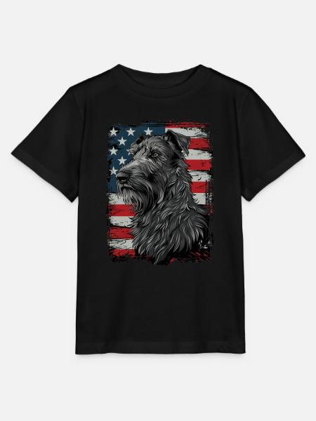 Schottischer Deerhound, Amerika Usa - Stanley/Stella Kinder T-Shirt MINI CREATOR  - Schwarz