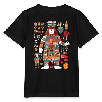 Itzamna Maya God Mythologie maya - T-shirt bio MINI CREATOR Stanley/Stella Enfant - noir - Devant - Mikhail (115cm)