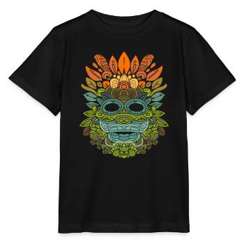 Dieu Maya Mythologie Maya Masque Itzamna - T-shirt bio MINI CREATOR Stanley/Stella Enfant - noir - Devant - Mikhail (115cm)