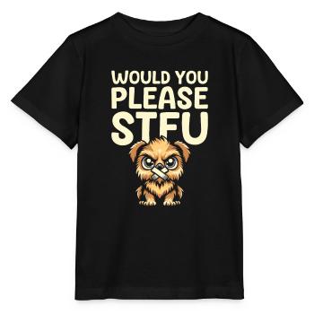 Brussels Griffon Stfu Would You Please Shut Up - Stanley/Stella MINI CREATOR Kids’ T-Shirt - black - Front - Mikhail (115cm)