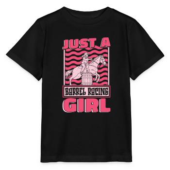 Barrel Racing Western Riding Barrel Racing - Stanley/Stella MINI CREATOR Kids’ T-Shirt - black - Front - Mikhail (115cm)