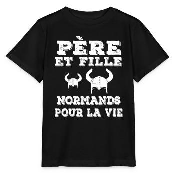 Father and daughter Norman Viking dad - Stanley/Stella MINI CREATOR Kids’ T-Shirt - black - Front - Mikhail (115cm)