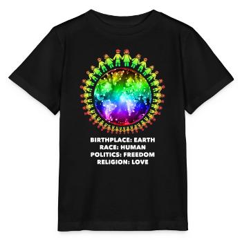 Nice "against racism" Refugees Welcome - Stanley/Stella MINI CREATOR Kids’ T-Shirt - black - Front - Mikhail (115cm)