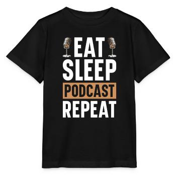 Podcast Host Podcaster Podcasting Podcast Listener - Stanley/Stella MINI CREATOR Kids’ T-Shirt - black - Front - Mikhail (115cm)