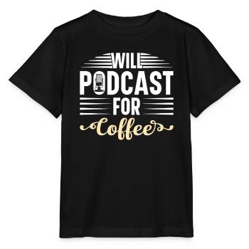 Podcast Host Podcaster Podcasting Podcast Listener - Stanley/Stella MINI CREATOR Kids’ T-Shirt - black - Front - Mikhail (115cm)