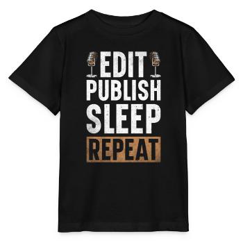 Podcast Host Podcaster Podcasting Podcast Listener - Stanley/Stella MINI CREATOR Kids’ T-Shirt - black - Front - Mikhail (115cm)