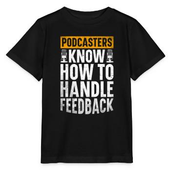 Podcast Host Podcaster Podcasting Podcast Listener - Stanley/Stella MINI CREATOR Kids’ T-Shirt - black - Front - Mikhail (115cm)